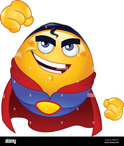 Super Hero Emoticon Stock Vector Image Art Alamy