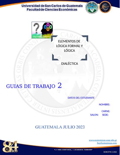 Guia Puede Que Te Ayude Elementos De L Gica Formal Y L Gica