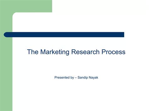 The Process Of Marketing Research Ppt