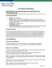 Au Online Syllabus Swk Rev Pdf Au Online Syllabus Swk