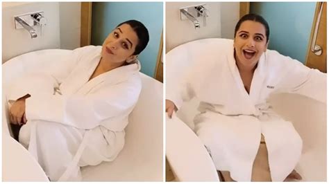 Vidya Balan Wins Fans Hearts As She Steps Into Bathtub For Anupamaa Video Bollywood