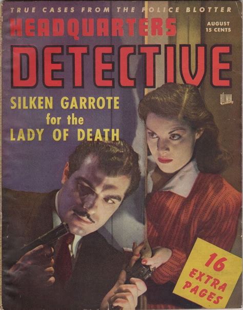 Headquarters Detective August 1946 Detective Pulp Fiction True