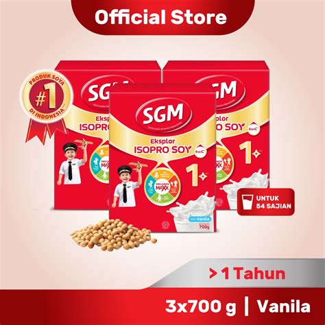 Jual SGM Eksplor ISOPRO SOY 1 Vanilla Susu Pertumbuhan 700GR X3