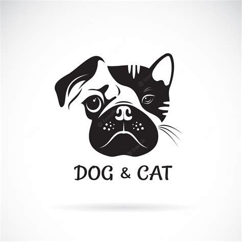 Premium Vector Vector Of Dog And Cat Face Design On A White