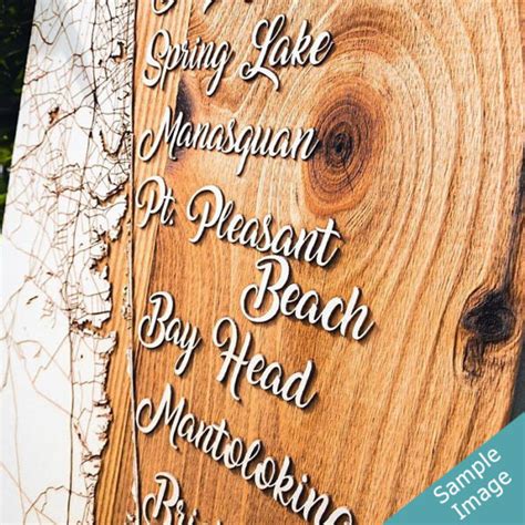 Lake Livingston Texas Wood Map Burnt Laser Cut Wall Map