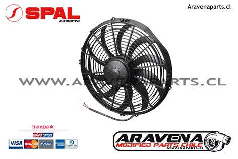 Electro Ventilador Slim Spal Pusher Aspa Curva Volts Aravena Parts