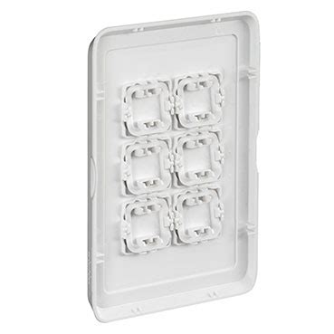 Vivid White Clipsal Iconic Switch Plate Skin 6 Gang Horizontal