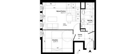 Plan Appartement T2 De 41 45 M² à Rénover à Tours Résidence « Lhôtel