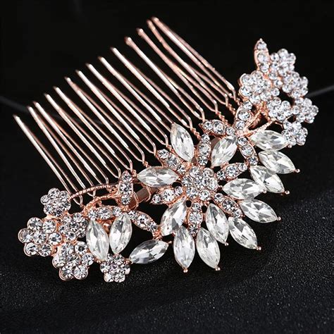 New Bridal Wedding Hair Accessories Elegant Crystal Flower Bridal Hair