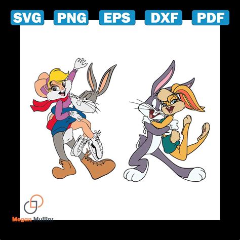 Bugs Bunny And Lola Bunny Svg Cartoon Svg Bundle Svg Bunn Inspire