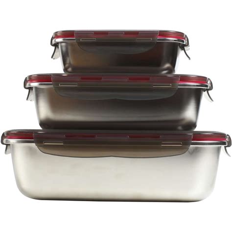 Sherwood Home Stainless Steel Food Storage Container With Air Tights