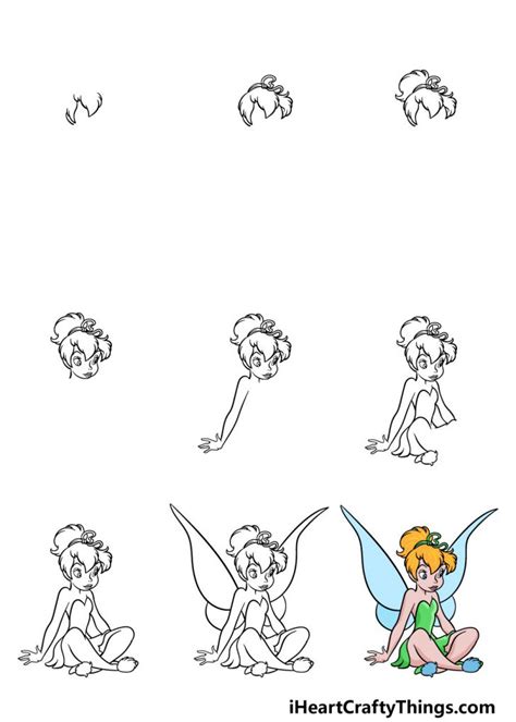 Tinkerbell Drawing How To Draw Tinkerbell Step By Step