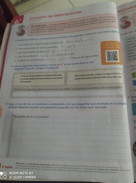 Página 30 Me Divierto Y Aprendo Sexto Grado Porfa Es Para Mañana Brainly Lat