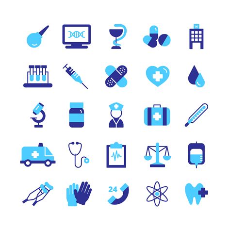 Medicine Icons Set 465727 Vector Art At Vecteezy