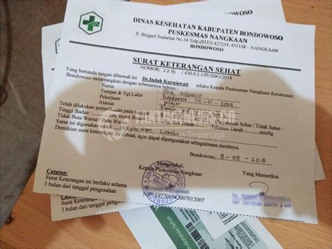 Contoh Surat Keterangan Sehat Dari Puskesmas Sumenep Surat Keterangan