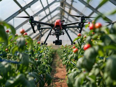 Premium Photo Drone Flying Over A Greenhouse Full Of Tomato Plants