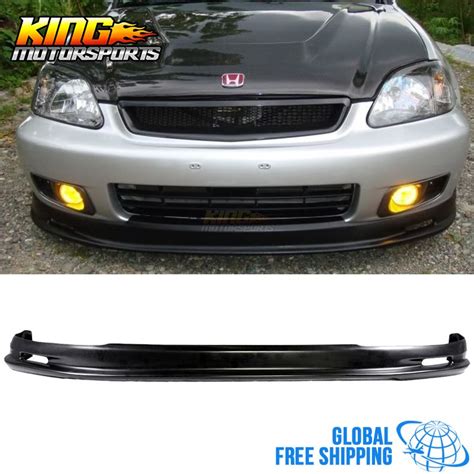 For 1999 2000 Honda Civic Mugen Style Front Bumper Lip Spoiler Bodykit Pp Global Free Shipping