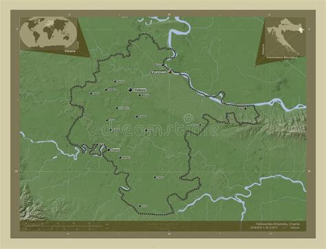 Vukovarsko Srijemska Croatia Wiki Labelled Points Of Cities Stock