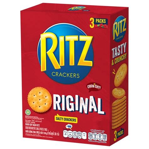 Ritz ORIGINAL Salty Crackers 300g 3 X 100g Packs Korat Chef