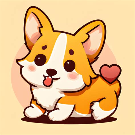 Corgi Kawaii Chibi Cartoon Illustration · Creative Fabrica