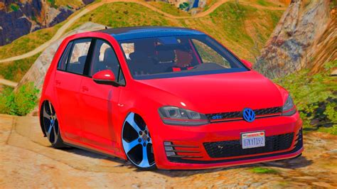 SUBINDO O MONTE CHILIAD UM GOLF GTI REBAIXADO NO GTA 5 MODS YouTube