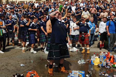 Destination Trafalgar Square For Tartan Army And Yes One Got Naked