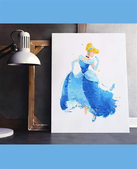 Cinderella Princess Disney Cinderella Painting Poster Print Etsy