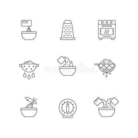 Cooking Instruction Rgb Color Icons Set Stock Vector Illustration Of Icon Isolated 225640408