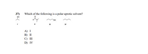 Solved Which Of The Following Is A Polar Aprotic Chegg