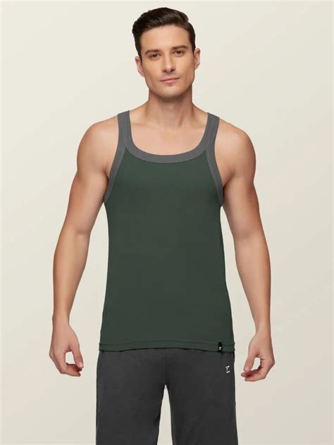 Plain Intellieaze Super Combed Cotton Pace Square Neck Gym Vest For Men