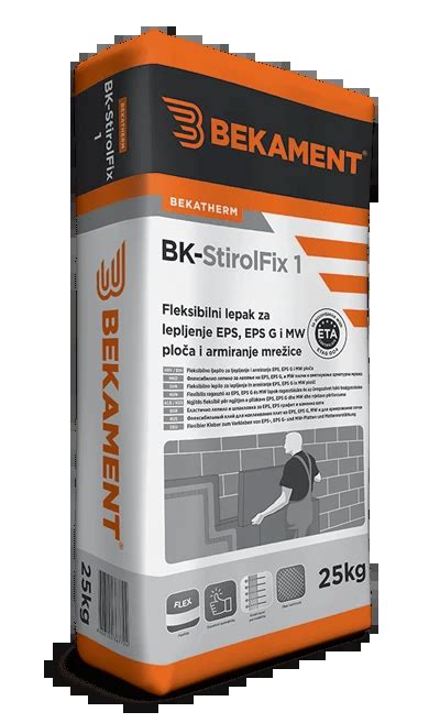 Bekament BK StirolFix 1 25 1 Fleksibilni Lepak Za Stiropor Grafit