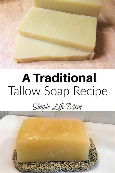 Easy Cold Process Soap Recipe Traditional Tallow Recipe Simple Life Mom