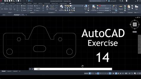 Autocad 2d Exercise Autocad 2d Alıştırması 14 Youtube