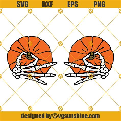 Pumpkin Skeleton Boob Hands Svg Adult Funny Halloween Svg