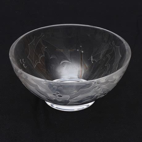 Erika Lagerbielke Bowl Glass Decor By J Rnek Orrefors Signed El