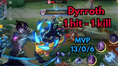 DYRROTH FASTER JUNGLE ONE KILL PER MINUTE BEST BUILD AND LIFESTEAL