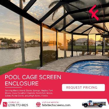 Lehigh Acres Fl Pool Lanai Screen Enclosures Fabri Tech