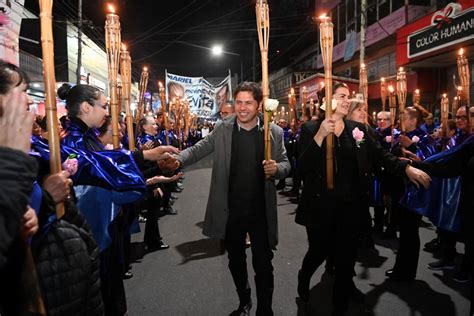 Axel Kicillof Presente De La Marcha De Antorchas En Homenaje A Eva