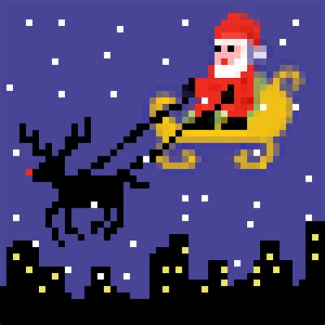 Santa Pixel Art By Wateryberry On Deviantart