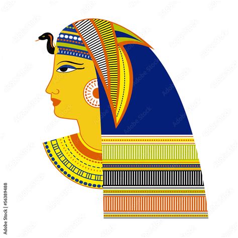 Ancient Egyptian Pharaoh Vector Illustration Stock Vector Adobe Stock