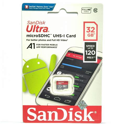 SanDisk Ultra MicroSD UHS 1 A1 32GB Up To 120MB S Class 10 Microsd