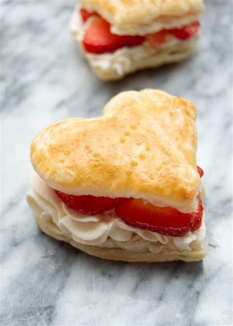 Valentines Day Dessert Puff Pastry Hearts Sprinkle Of This