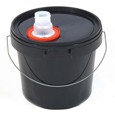 5L Black Plastic Buckets With Pull Out Spout | H&O Plastics