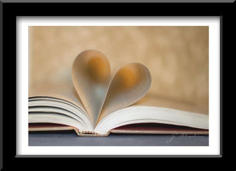 book of love fine art photography print read paper heart