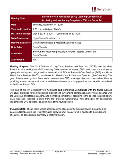 Fillable Online Electronic Visit Verification Evv Learning