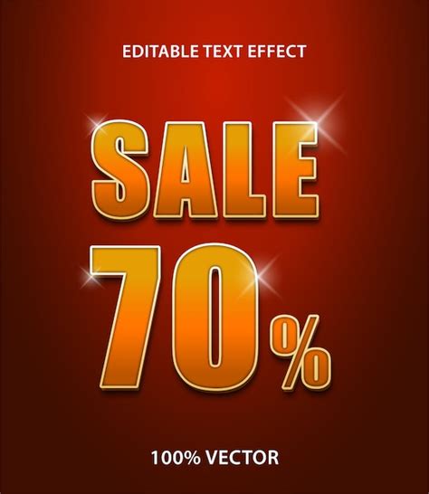 Premium Vector Editable Text Effect Sale Premium Vector