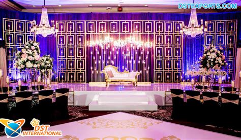 Lavish Wedding Stage Candle Backdrop Setup Dst International