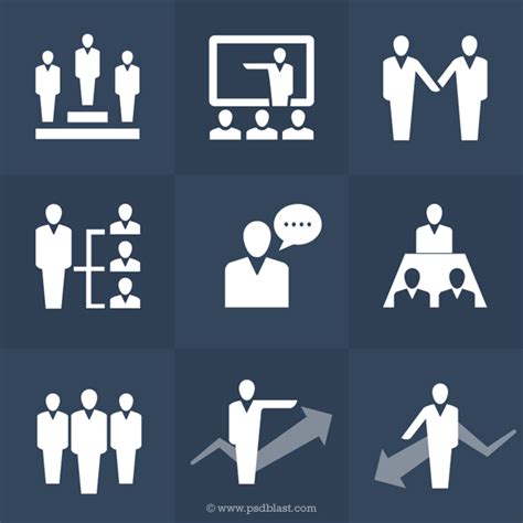 Free Human Resources Icons Set PSD - TitanUI