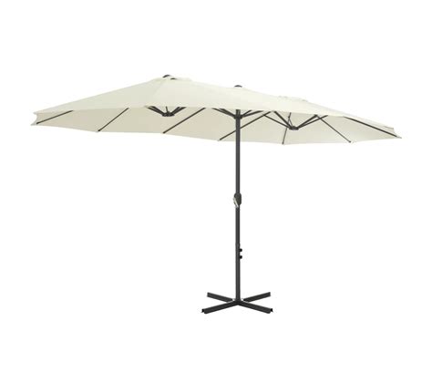 Parasol D Ext Rieur Double Toit Et Poteau En Aluminium X Cm