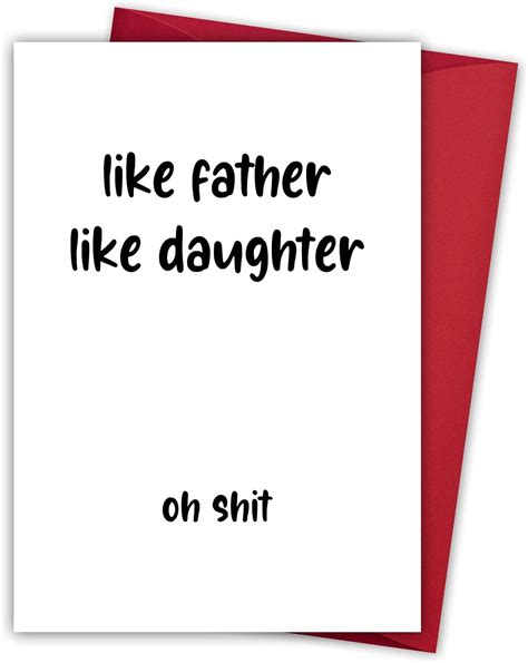 Funny Fathers Day Card Fathers Day Ts From Daughter Humorous Father